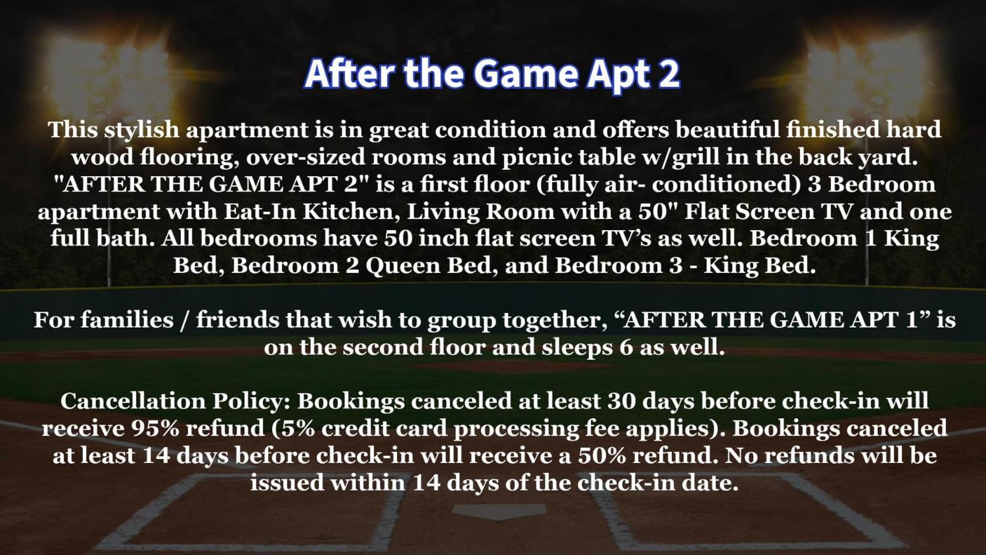 After The Game Apt 2 All Star Baseball Rentals 오네온타 외부 사진